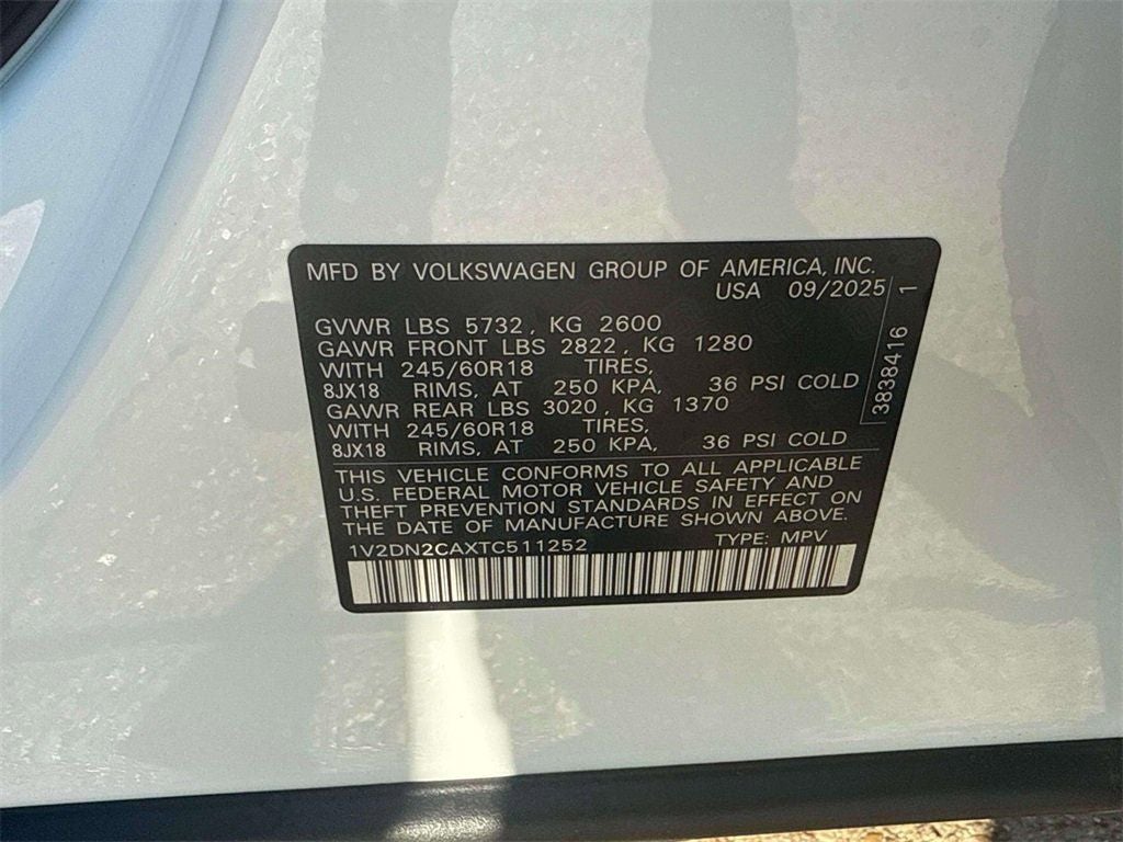 2026 Volkswagen Atlas 2.0T SE