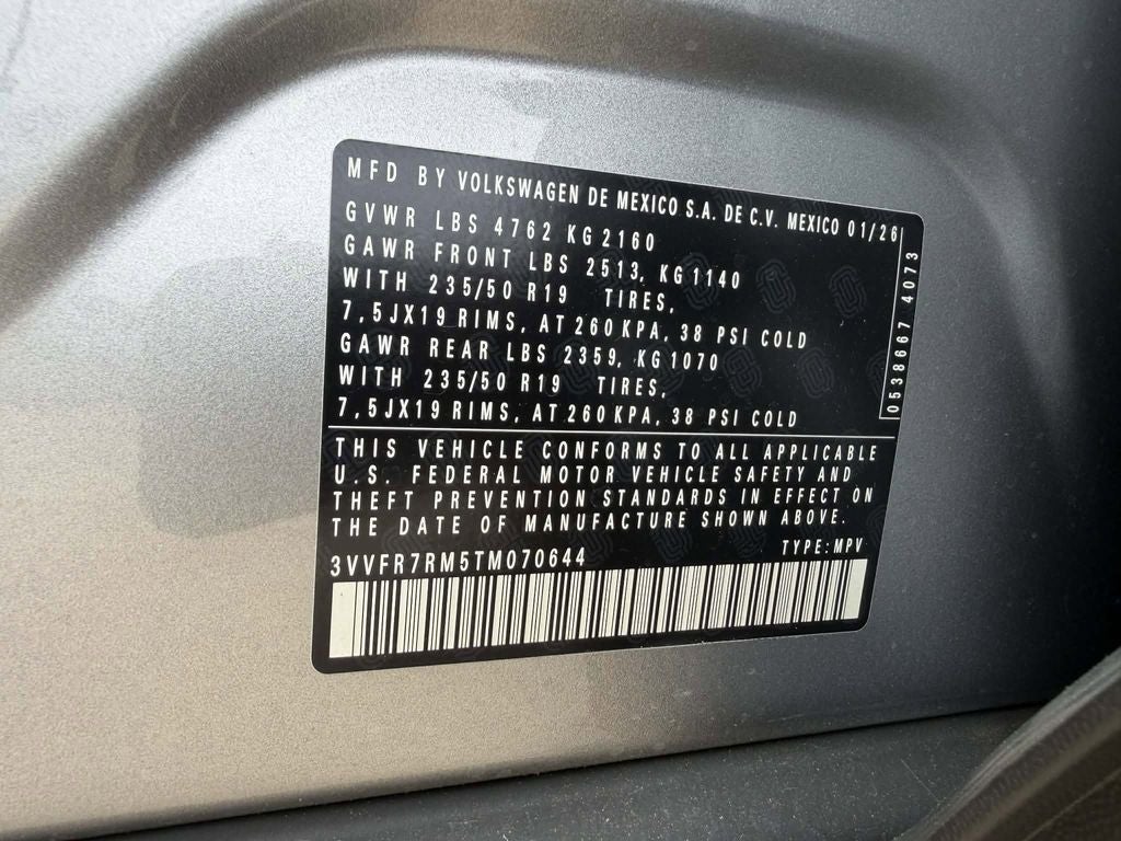 2026 Volkswagen Tiguan 2.0T SE