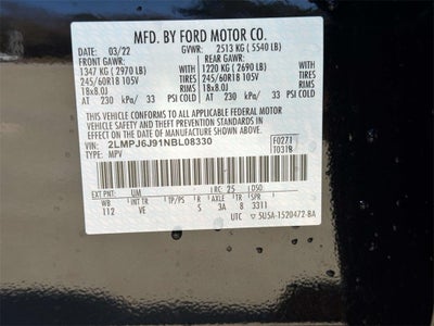 2022 Lincoln Nautilus Standard