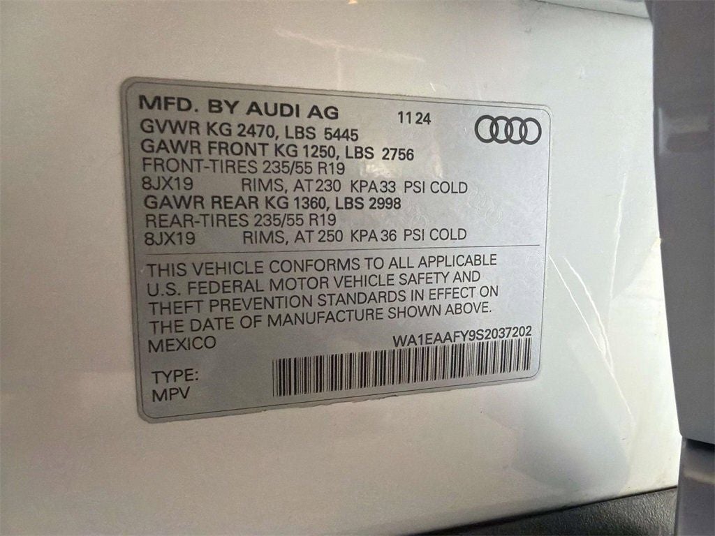 2025 Audi Q5 45 S line Premium Plus quattro